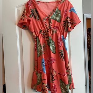 Hawaiian Tropical Floral Dress